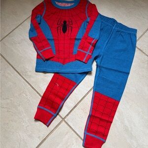 Spider-Themed Red and Blue Kids Costume PJs
